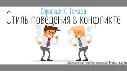 Опросник К. Томаса - Стиль поведения в конфликте